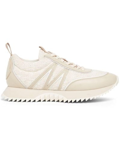 Moncler 30Mm Pacey Cotton Sneakers - Natural