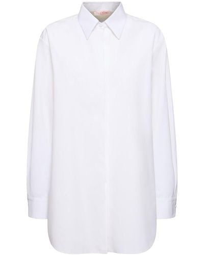 Valentino Hemd Aus Popeline - Weiß