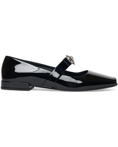 Versace 20mm Flache Schuhe Aus Lackleder - Schwarz