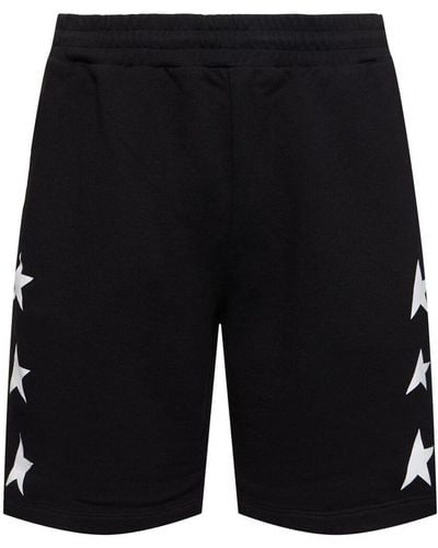 Golden Goose E Bermuda-Shorts aus Baumwolle mit elastischem Bund - Schwarz