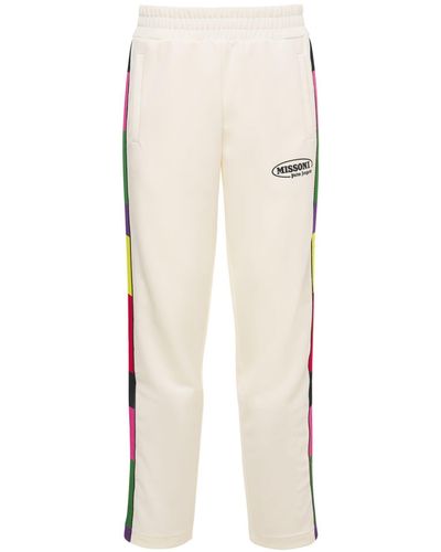 Palm Angels Pantaloni In Techno Jersey Stampato - Multicolore