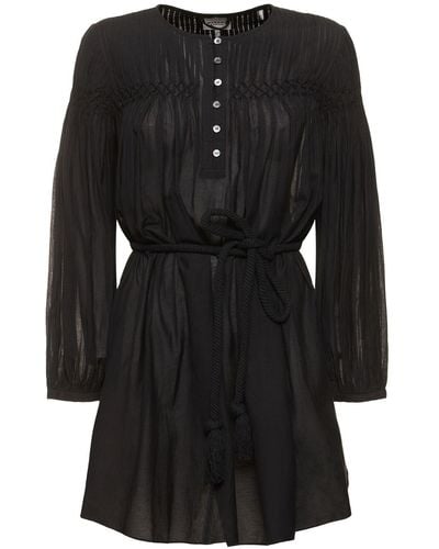 Isabel Marant Adeliani Buttoned Long Sleeve Dress - Black
