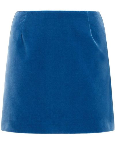 Blazé Milano Minifalda de algodón - Azul