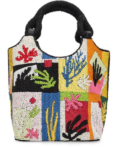 STAUD Zoe Glass Beaded Tote Bag - Multicolor