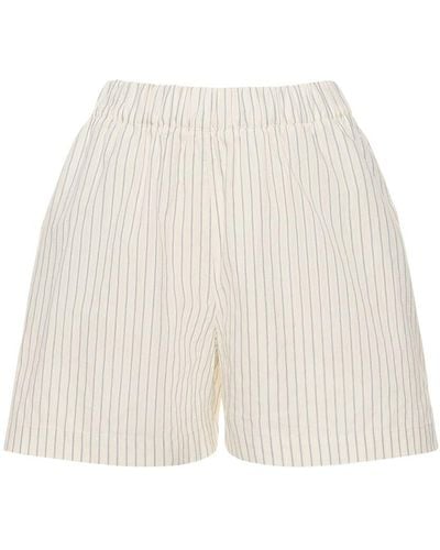 Anine Bing Ren Cotton Shorts - White