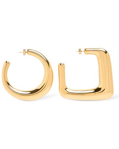 Jacquemus Les Grandes Creoles Ovalo Earrings - Natural