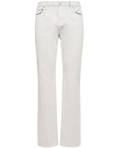 Maison Margiela Jeans de denim de algodón agrietados - Blanco