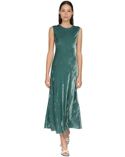 Sies Marjan Viv Velvet Cord Sleeveless Dress - Green