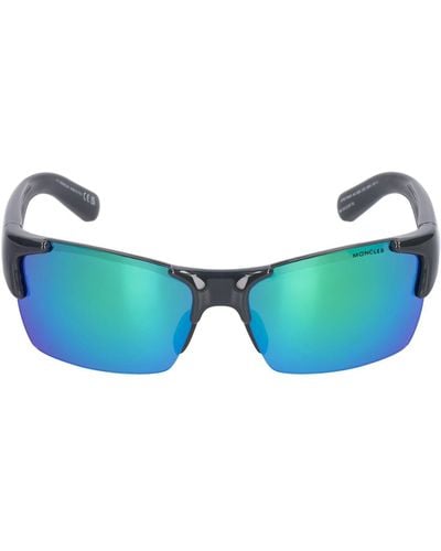 Moncler Spectron Rectangular Sunglasses - Blue
