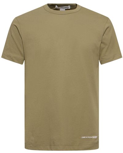 Comme des Garçons T-shirt Aus Baumwolle Mit Logodruck - Grün