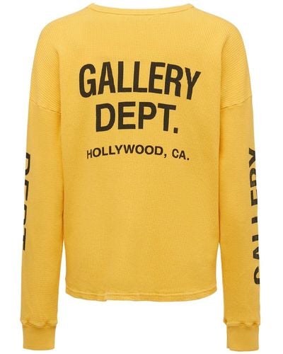 GALLERY DEPT. Thermal Cotton T-shirt - Yellow