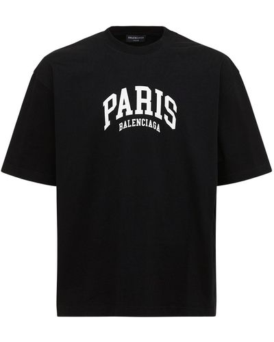 Balenciaga パリ コットンtシャツ - ブラック