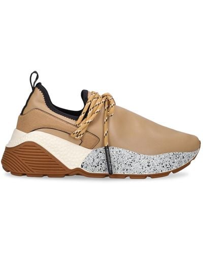 Stella McCartney Eclypse Faux Stretch Leather Sneakers - Natural