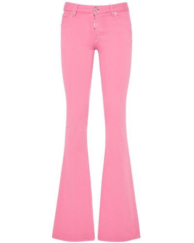DSquared² Denim Mid-Rise Flared Jeans - Pink
