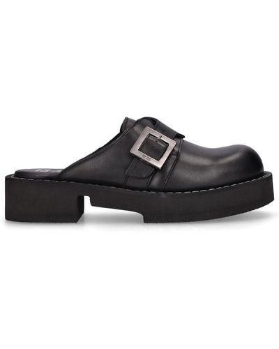 Gcds Clarks Leather Slippers - Black