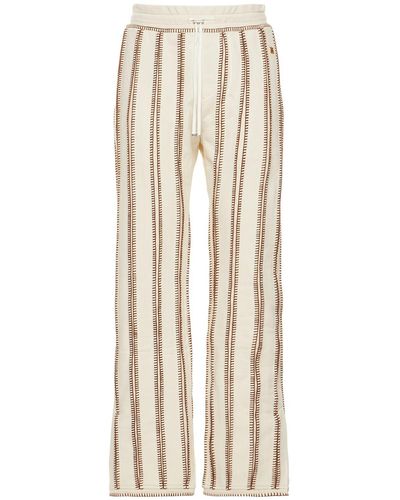 Amiri Stitched Cotton Terry Flared Track Pants - Multicolor