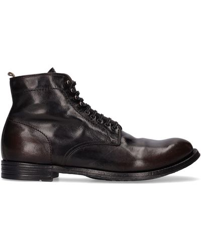 Officine Creative Anatomia Leather Derby Lace-up Shoes - Black
