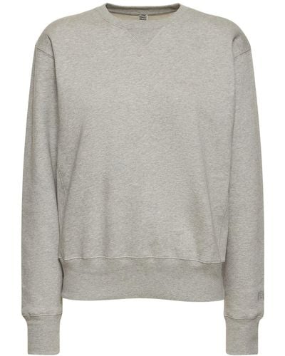 Totême Sweatshirt Aus Baumwolle Mit U-ausschnitt - Grau