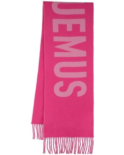 Jacquemus L'Echarpe Schal aus Schurwolle - Pink