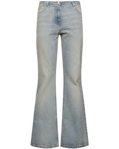 Courreges Pantalon bootcut relaxed fit en denim - Bleu