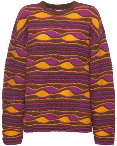 Nagnata Wave Wool & Alpaca Jumper - Multicolour
