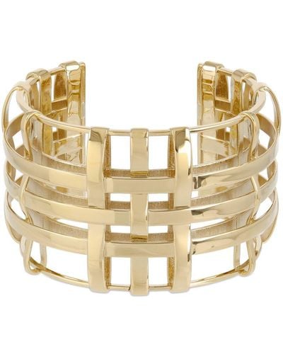 Burberry Bracciale rigido check - Metallizzato