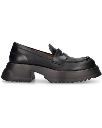 Marni 50mm Leather Loafers - Black