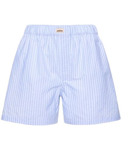 Gucci Striped Cotton Boxer Shorts - Blue