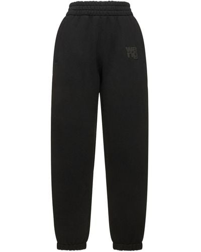 Alexander Wang Pantalones de rizo de algodón - Negro
