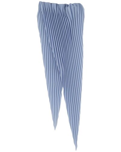 Ami Paris Pleated Scarf - Blue