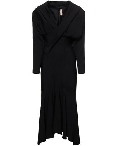 Alexandre Vauthier ジャージーフーデッドドレス - ブラック