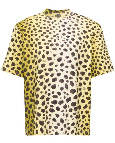 The Attico T-shirt en jersey de coton imprimé kilie - Jaune