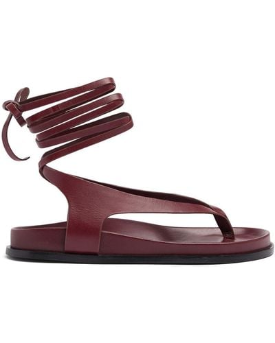 A.Emery 10mm Shel Leather Sandals - Brown