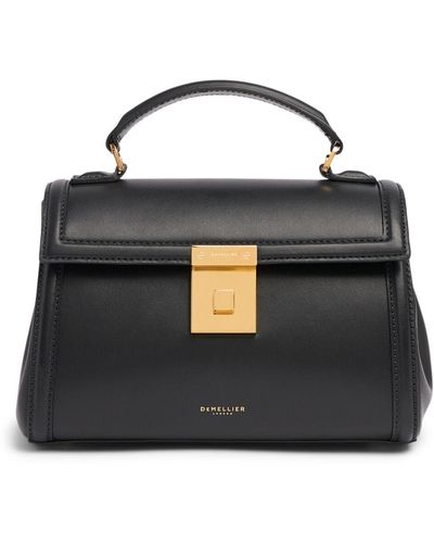 DeMellier London Paris Smooth Leather Top Handle Bag - Black