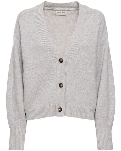 Loulou Studio Cardigan Zanzibar In Lana E Cashmere - Grigio