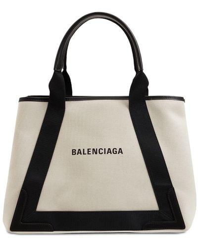 Balenciaga Borsa Shopping Media Navy Cabas In Tela - Multicolore