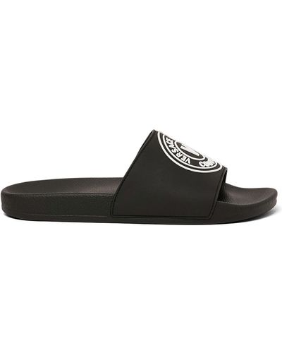 Versace V-emblem Rubber Slide Sandals - Black
