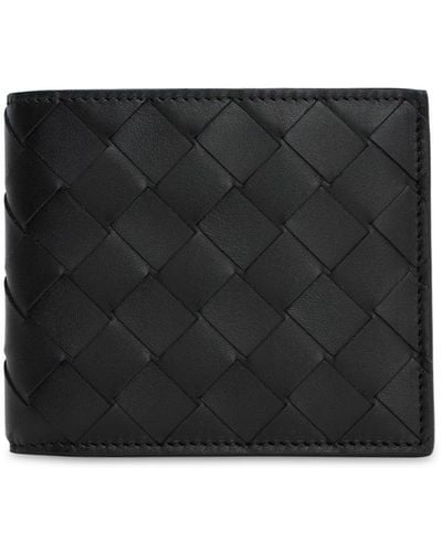 Bottega Veneta Intrecciato Leather Billfold Wallet - Black