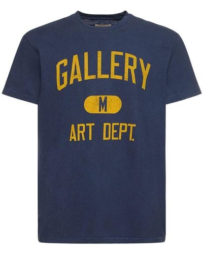 GALLERY DEPT. Art Dept. Short-sleeved Cotton-jersey T-shirt - Blue