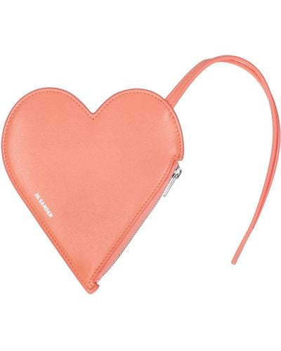 Jil Sander Leather Heart-shaped Pouch - Pink