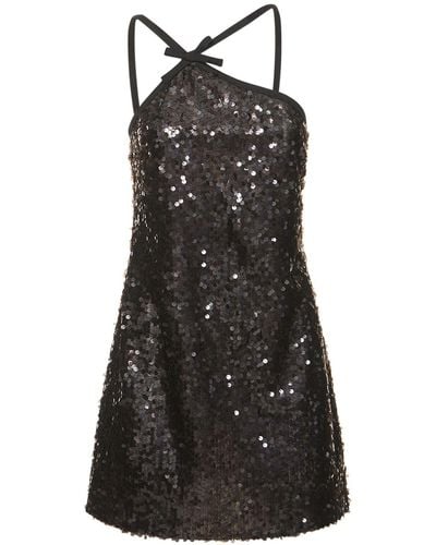 MSGM Embellished Tech Mini Dress - Black