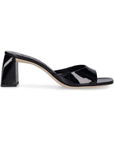 BY FAR 70Mm Romy Patent Leather Mules - Black