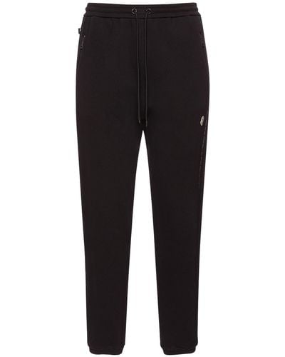 Moncler Genius Pantalones deportivos de algodón jersey - Negro