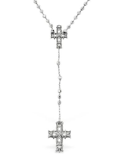 Emanuele Bicocchi Rosary Long Necklace - White