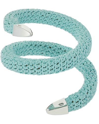Bottega Veneta Bracelet Rigide En Textile - Bleu