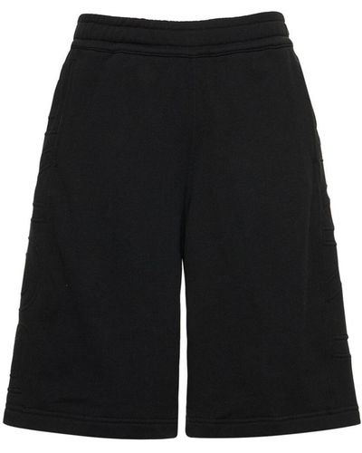 Burberry Logo Cotton Jersey Sweat Shorts - Black