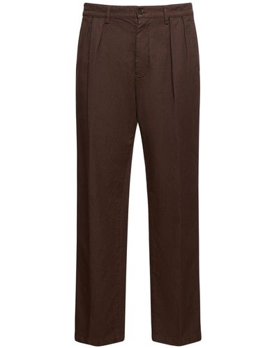 Aspesi Cotton & Linen Pants - Brown