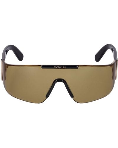 Moncler Maskensonnenbrille Aus Metall "ombrate" - Braun
