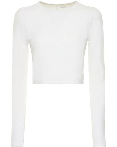 GIRLFRIEND COLLECTIVE Crop top reset in techno stretch - Bianco