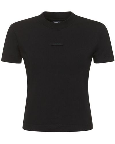 Jacquemus Le T-shirt Gros Grain コットンtシャツ - ブラック